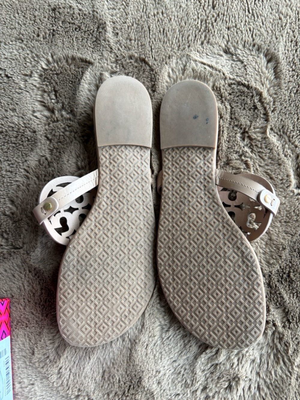 Tory Burch Light Makeup Leather Miller Thong Sandals - Picture 3 of 5